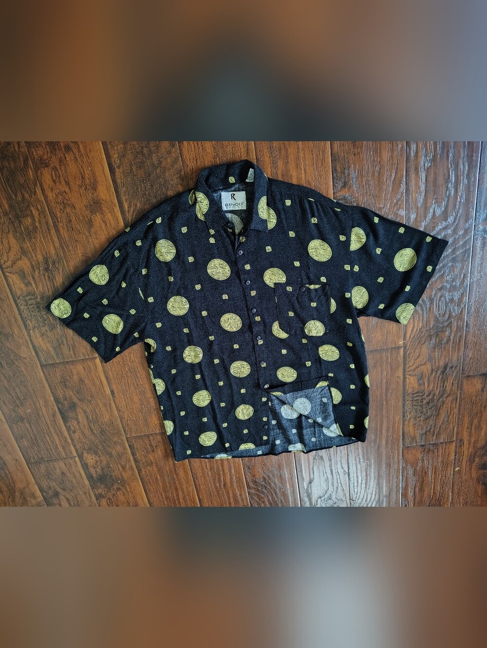 Vintage 90s Ringo Sport abstract pattern buttondown shirt size L-XL